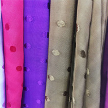 现货人丝人棉圆点提花棉绸面料 人丝暗纹提花 汉服衬衫裙装布料