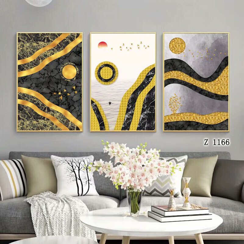 Factory direct price affordable all kinds of canvas frame decorative painting oil painting Bronzing Brush Strokes