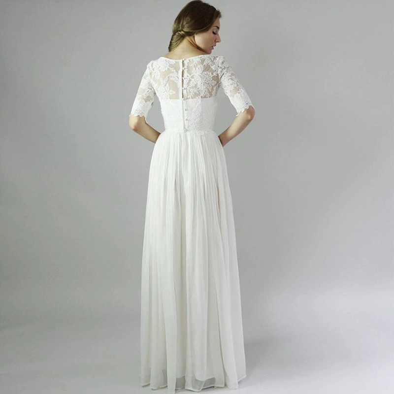 Свадебное платье, кружевное белое длинное вечернее платье, ebay, коллекция 2023, городской стиль
