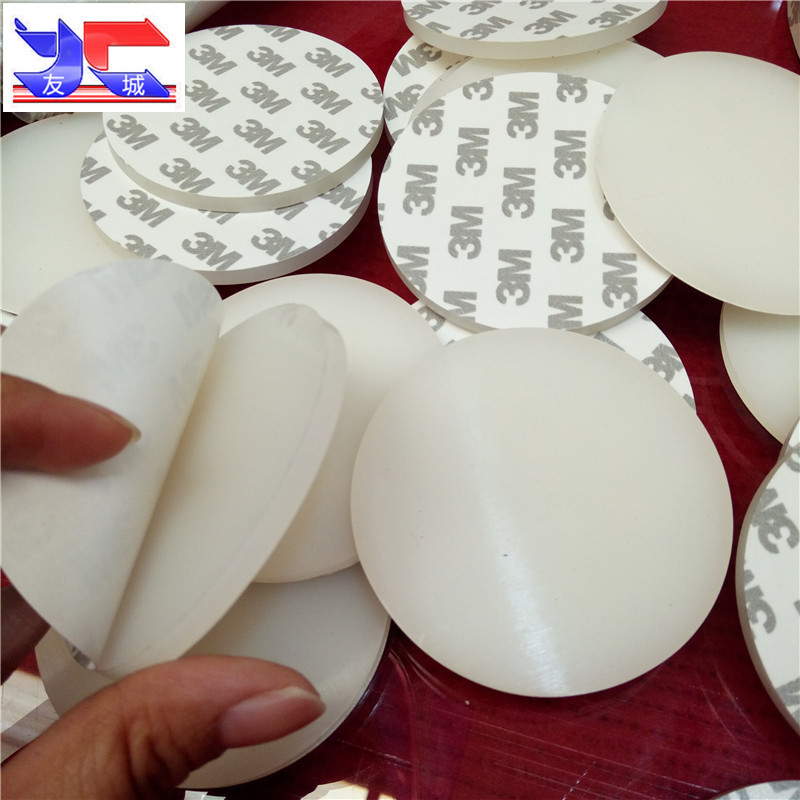 背胶硅胶圆垫 白色硅胶密封圈 自粘减震防滑密封脚垫