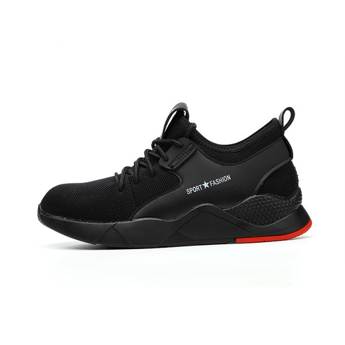 City Defense Steel Toe Fly Weave Men's Labor Protection Shoes Women's Wear-Resistant Anti-Stabbing Protective Shoes Spring and Summer New Model Anti-Crushing Safety Shoes 