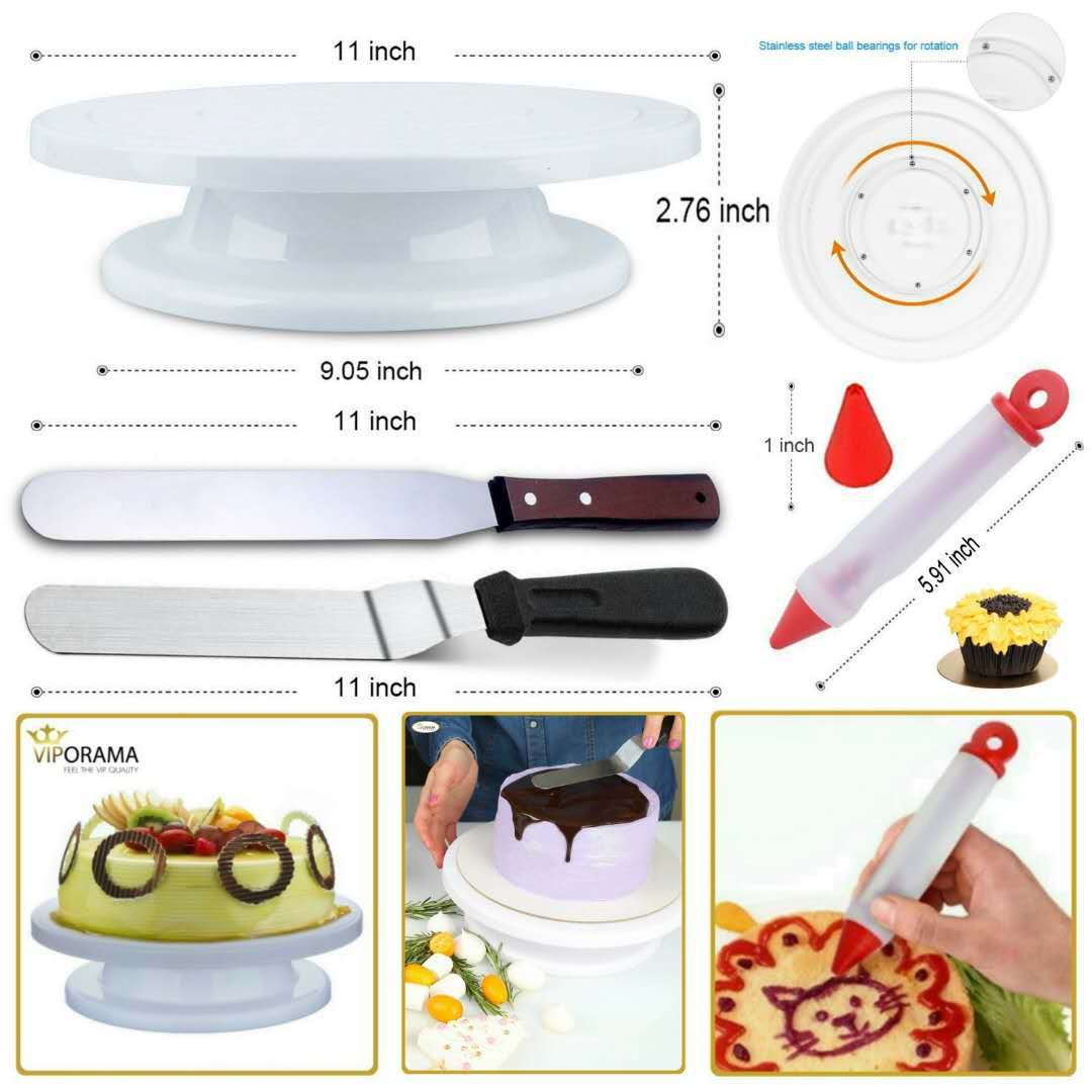 Amazon 73-piece set decorating cake turntable cream glue decorating nozzle disposable decorating bag