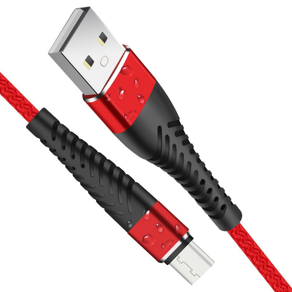 Cable DE DATOS trenzado de aguja de cola larga para Apple Android TypeC cable de carga del teléfono móvil 2.4A cable de carga rápida