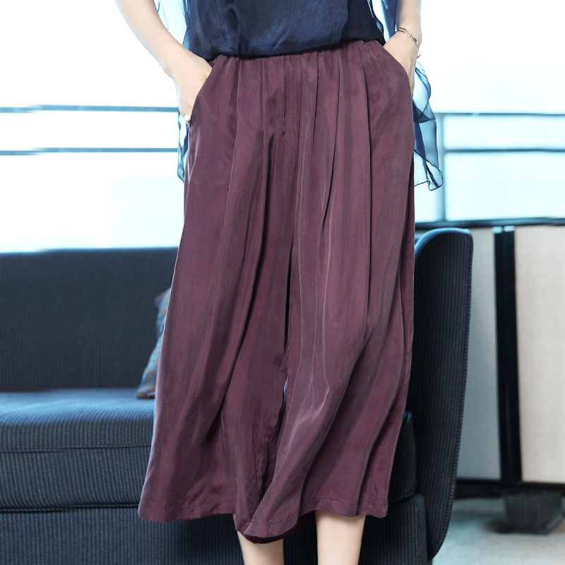 2025 New Summer Copper Ammonia Women's Pants Wide Leg Pants Women's Capri Skirt High Waist Loose Casual Pants Casual plus size 2025 New Summer Copper Ammonia Women's Pants Wide Leg Pants Women's Capri Skirt High Waist Loose Casual Pants Casual plus size
