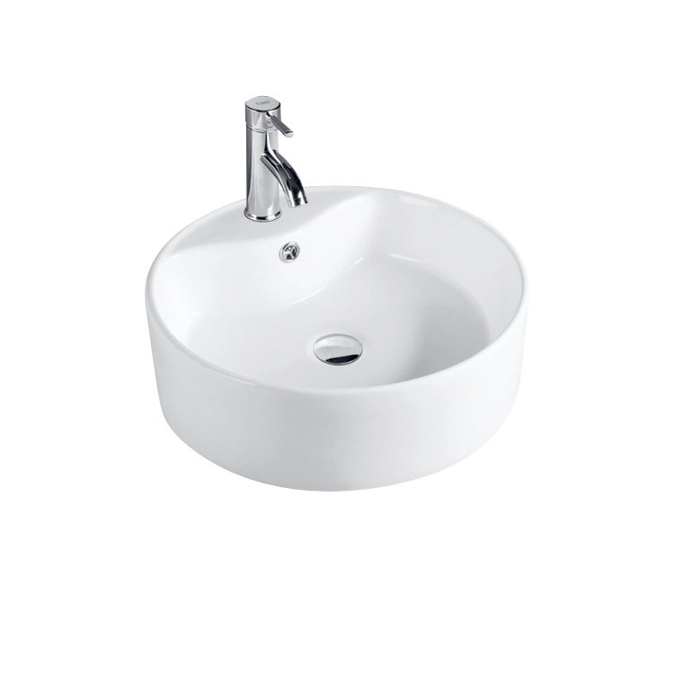 Fábrica al por mayor mesa de cerámica lavabo de baño lavabo cuadrado Cuenca del arte ronda lavabo gárgaras