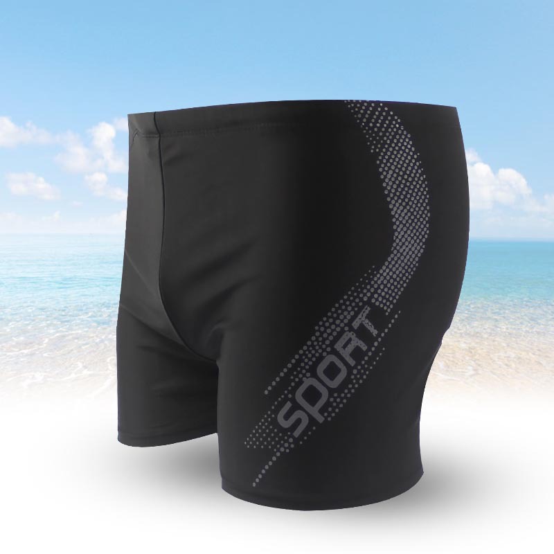 New fashion men's fashion quick-drying swimming trunks for students and teenagers conservative boxer sports swimwear wholesale
