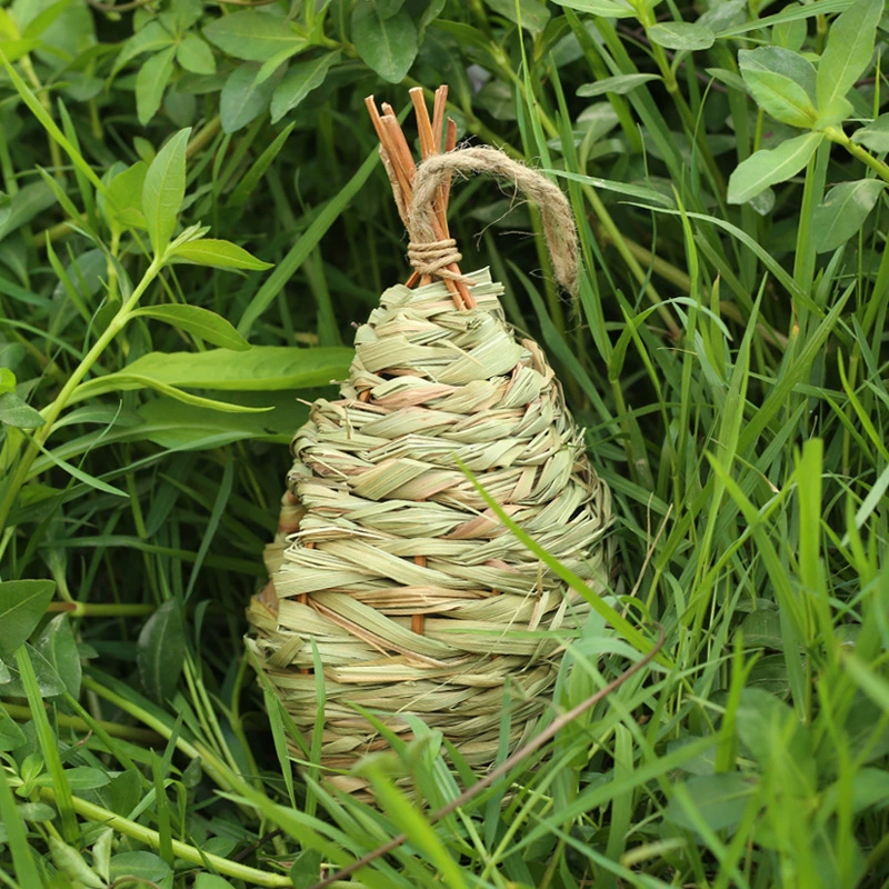 TEMU Douyin Cao Bird Nest креативная ручная птица клетка сад декоративный домик для птиц экологический птице гнездо обогревательные принадлежности