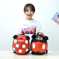 Cartoon Kindergarten Anti-Walking-Away Schoolbag for 2-6 Years Old Mickey Ladybug Children's Bag for Boys and Girls Rigid Double Shoulder Bag