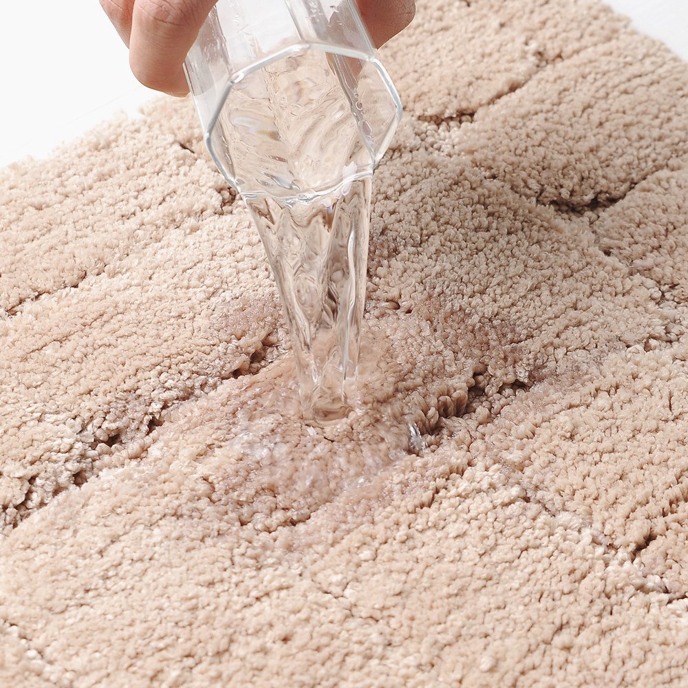 Alfombra de piso absorbente de fibra ultrafina Alfombra de piso de comercio electrónico transfronterizo Alfombra de puerta de semicírculo cómodo Comercio exterior nueva alfombra de piso liso