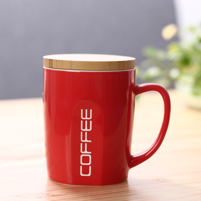 Taza de cerámica de madera original taza de café taza de taza de agua taza de oficina caja de regalo LOGO impresa