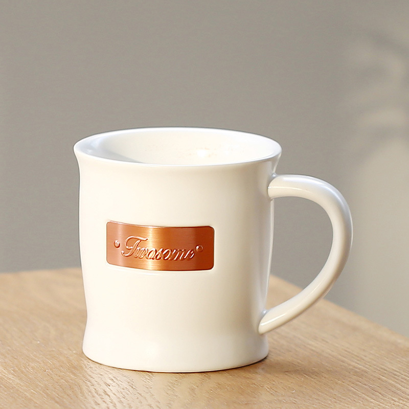 Taza de cerámica de madera original taza de café taza de taza de agua taza de oficina caja de regalo LOGO impresa