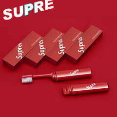 Travel Toothbrush Glitter Red Folding Gift Set Soft Bristles Travel Portable Home Use Business Trip Logo Printed Wholesale