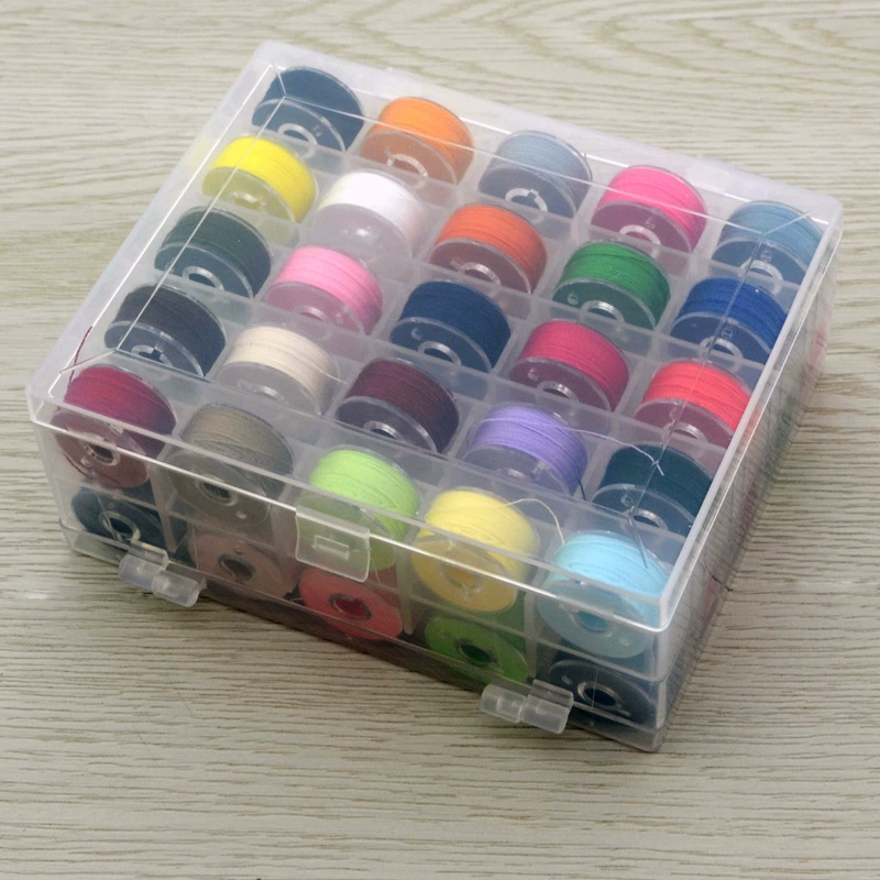 Новый материал для защиты окружающей среды Шпульный ящик с линейными спецификациями фиксированный цвет шпульной линии костюм Оптовая Шпулька швейных ниток костюм