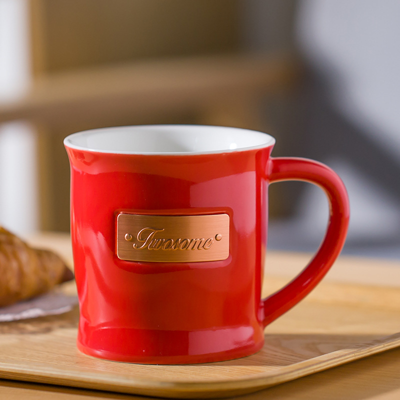 Taza de cerámica de madera original taza de café taza de taza de agua taza de oficina caja de regalo LOGO impresa