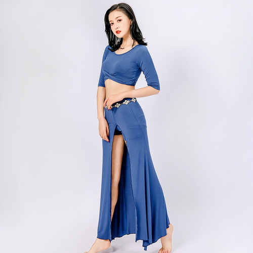 Honghua Belly Dance Costumes Women's Practice Clothes Autumn and Winter New Performance Costumes Set Large Size Chinese Style Ancient Costume Practice Clothes