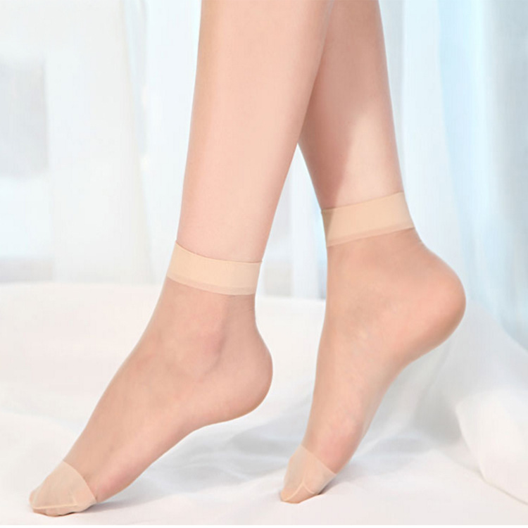 Calcetines invisibles absorbentes de sudor fino de verano 5D entrega de una pieza calcetines de cristal transparente de mujer calcetines cortos ultrafinos con máscara de alambre de acero