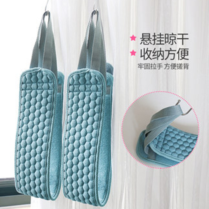 Tira de frotamiento de espalda larga alargada Toalla de baño de vuelta Toalla de baño de doble cara larga engrosada cepillo de baño de descontaminación fuerte y duradero