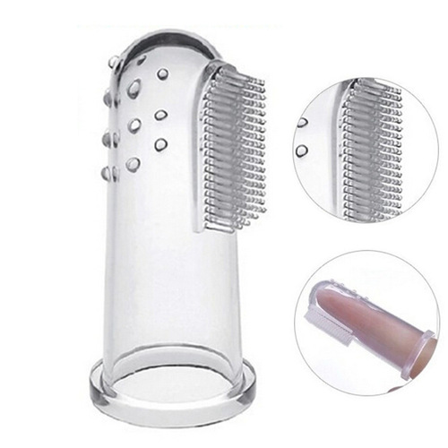 Baby Silicone Finger Toothbrush with Storage Box, Baby Training Toothbrush Tongue Cleaner Silicone Finger Glove Toothbrush