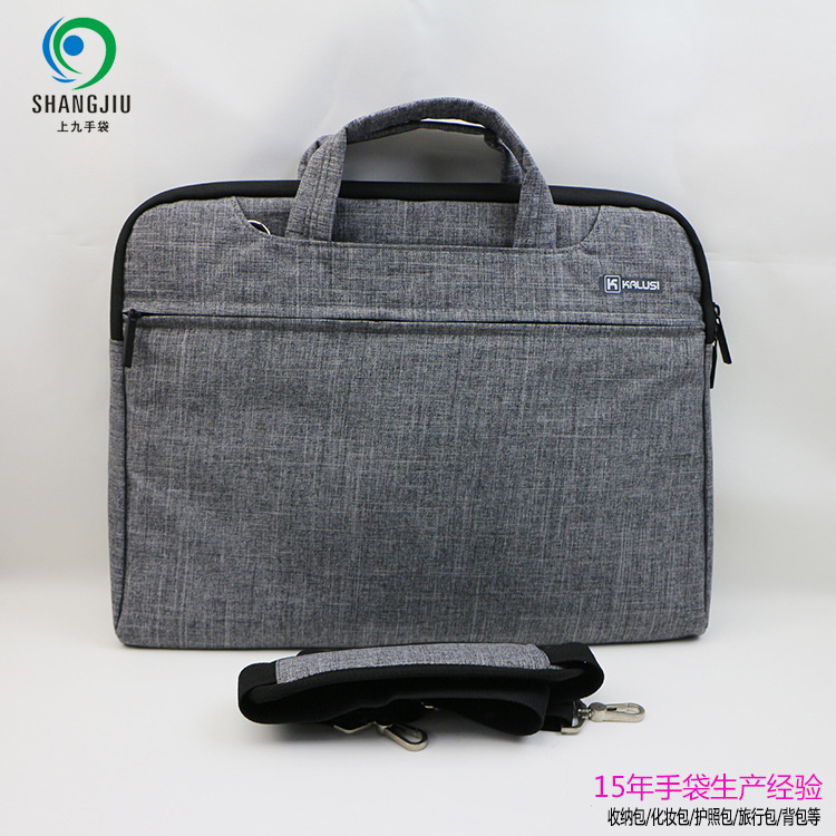 Portable Polyester Snowflake Computer Bag Men's Crossbody Bag Laptop Bag Factory Customization