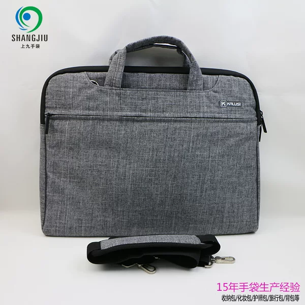 Portable Polyester Snowflake Computer Bag Men's Crossbody Bag Laptop Bag Factory Customization