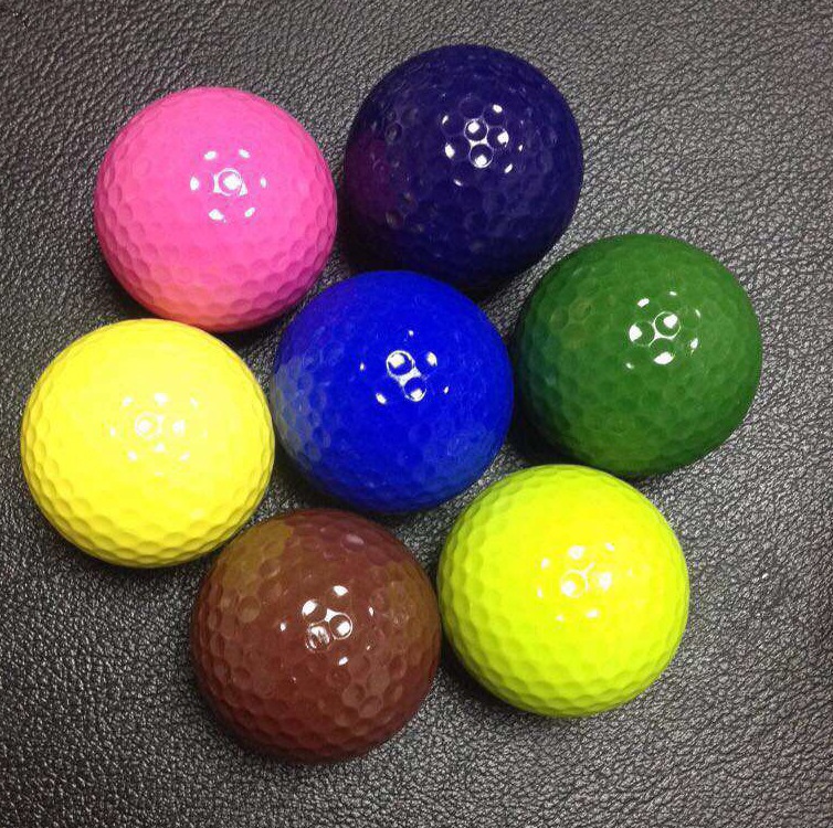 Factory Direct hair golf color double layer practice ball gift ball luminous ball golf balls