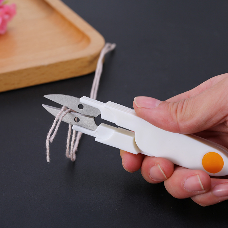 厂家批发不锈钢裁缝剪刀缝纫U型剪线头剪鱼线纱线间裁缝剪拆线