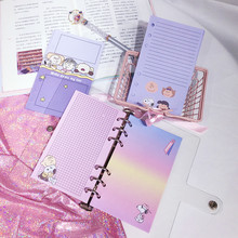 韩国ins替换芯活页史努比卡通手账本内页纸内芯日记本笔记本