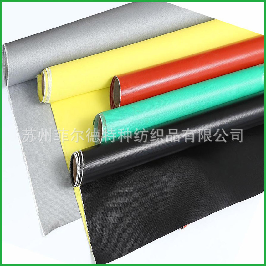 厂家供应防火布软接风机管道高温硅胶布 防火硅胶玻纤布