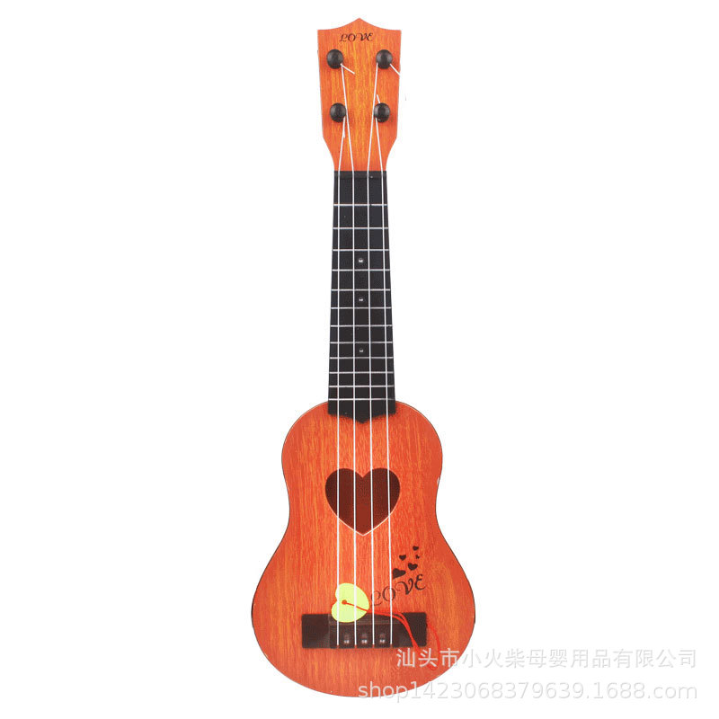 Instrumento musical de los niños simulación ukulele cuatro cuerdas puede jugar educación temprana música guitarra de juguete guitarra directa de fábrica
