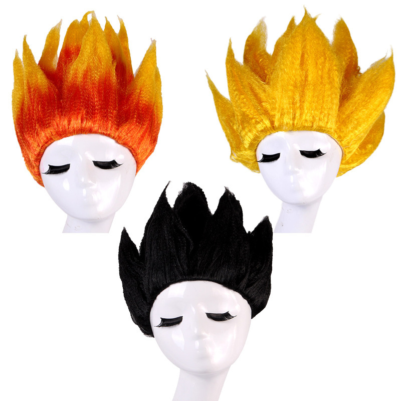 Wukong wig Halloween children's performance cos Dragon Ball adult children Super Saiyan wig head cover