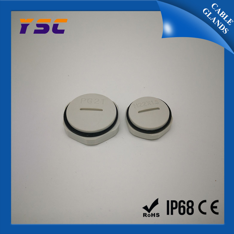 塑料圆形塞头尼龙闷盖电缆接头一字形塑料堵盖环保SGS认证PG29