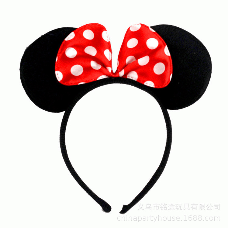 Amazon nuevo popular en stock rojo azul Rosa ratón diadema arco Minnie unisex