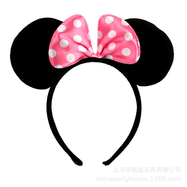 Amazon nuevo popular en stock rojo azul Rosa ratón diadema arco Minnie unisex