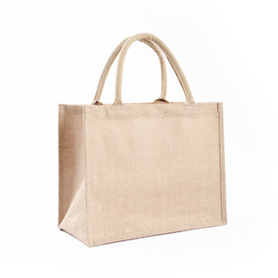 Factory direct supply spot small blank linen bags wholesale printable logo film waterproof portable jute bags