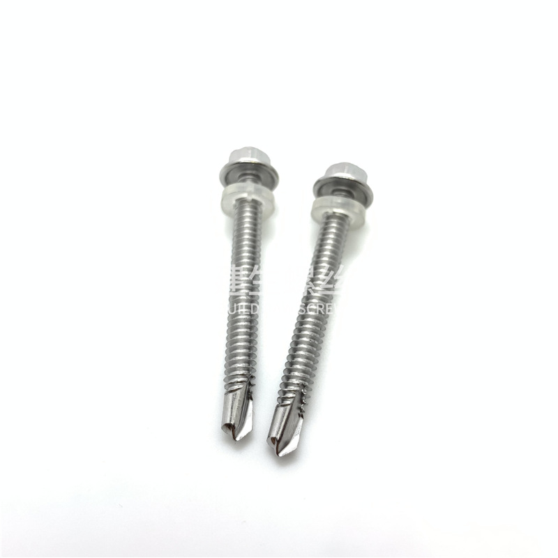 410不锈钢外六角钻尾自攻螺丝钉钢瓦自攻自钻螺钉燕尾钉M5.5M6.3