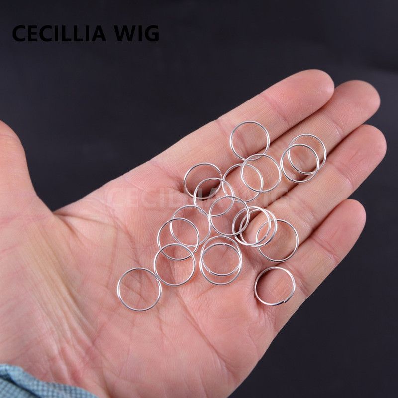 Peluca negra joyería anillo Africano Twist trenza de primavera trenza de tres hilos trenza hueca anillo de extensión de cabello trenza sucia anillo decorativo