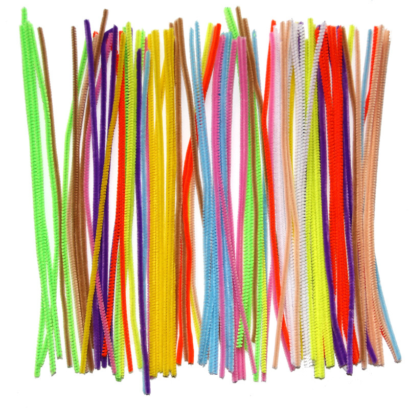 Tiras de lana para manualidades infantiles, mezcla de colores, preescolar, DIY