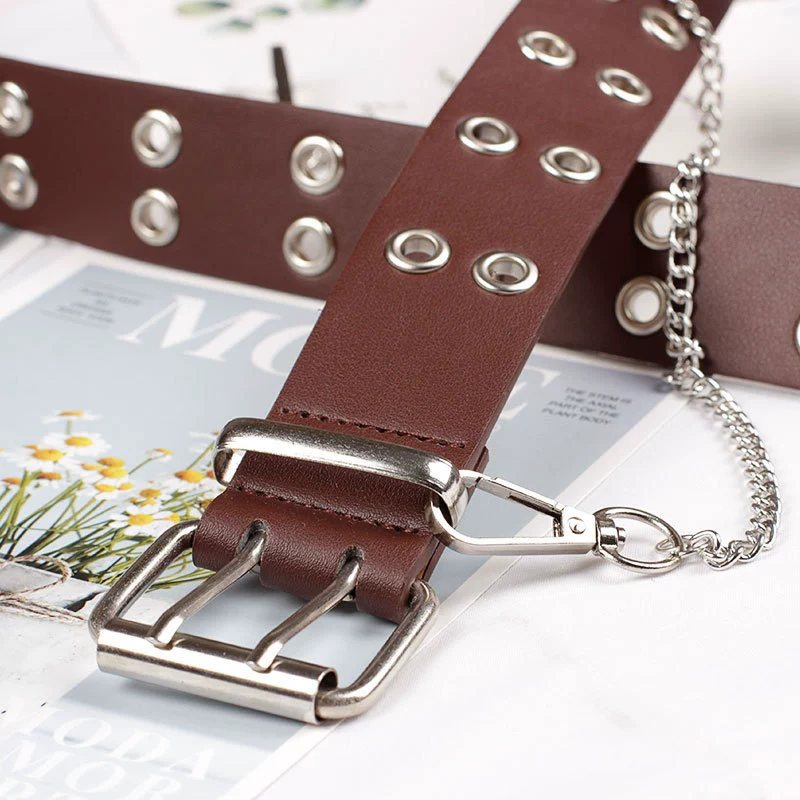 诺娅 Belt, модные джинсы, декорации, штаны, цепь, панк стиль, корейский стиль