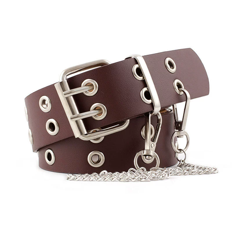 诺娅 Belt, модные джинсы, декорации, штаны, цепь, панк стиль, корейский стиль