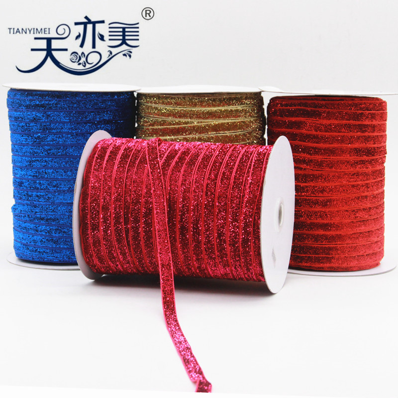 [Tianyimei] fabricante 1cm de color de terciopelo cebolla cinta brillante regalo de vacaciones de embalaje accesorios de ropa cinturón de cebolla