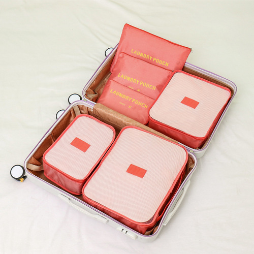 Large-capacity Oxford cloth travel storage bag six-piece set suitcase clothing storage bag 6-piece set storage bag set