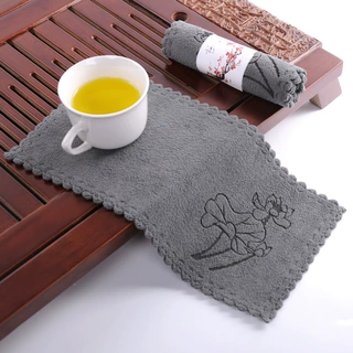 定制茶巾茶布吸水茶席加厚麻茶台毛巾包邮功夫茶具茶道配件茶