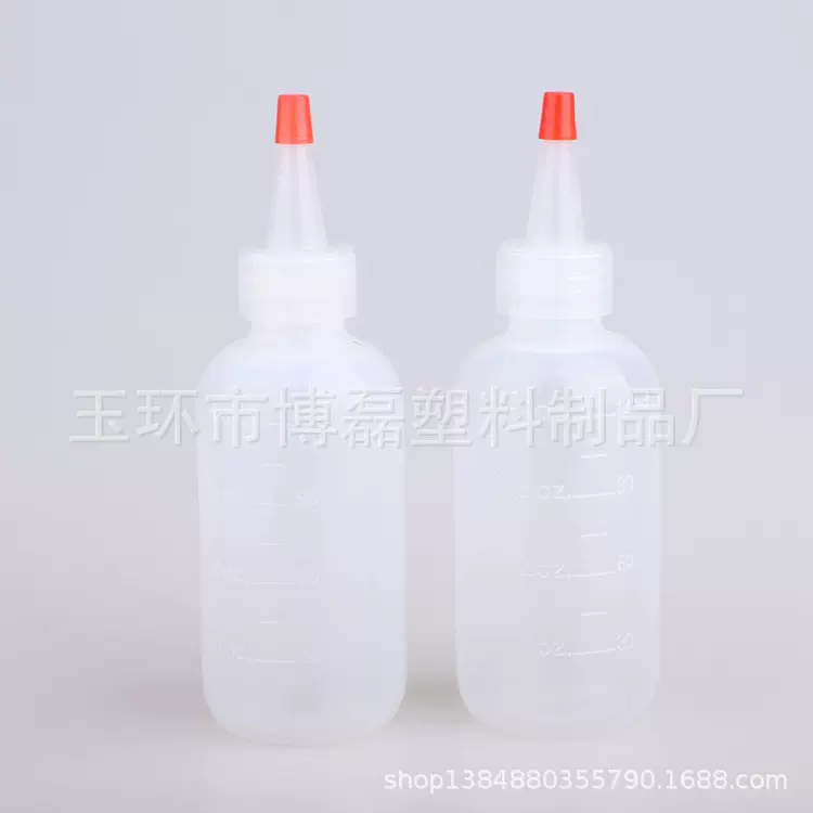 厂家供应LDPE120ML塑料瓶化工瓶自带刻度瓶挤压瓶小红帽尖嘴瓶