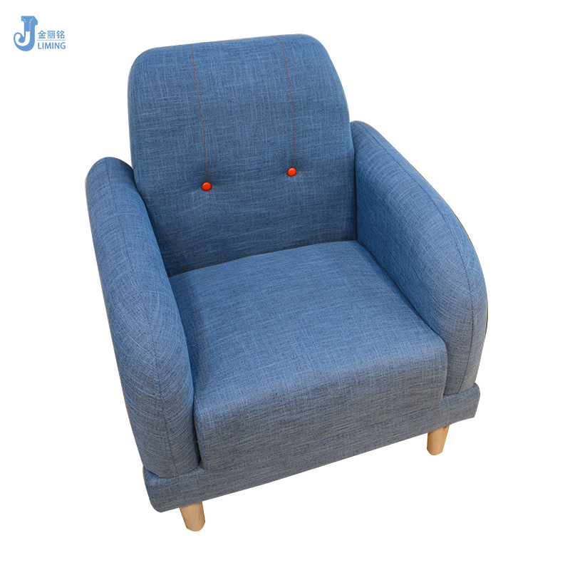 Sofá individual y doble, sofá de tela para apartamentos pequeños, sillón de ocio para sala de estar o balcón, silla para cafetería o tienda de té con leche image 7