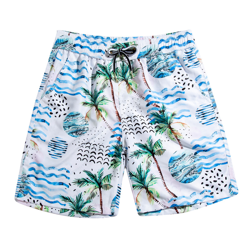 Fábrica directa pareja playa vacaciones natación pantalones cortos de secado rápido pantalones de playa de primavera caliente pantalones de los hombres sueltos de gran tamaño