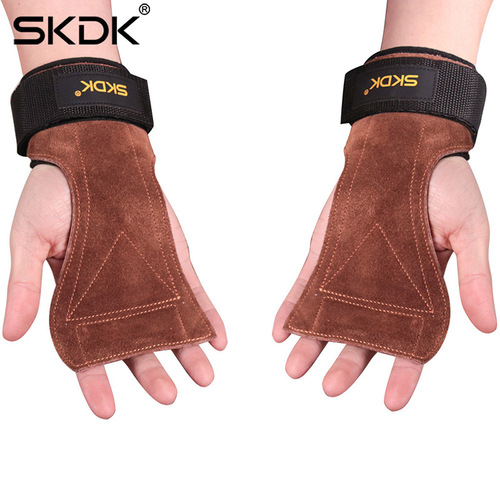 Fitness Palm Guard Cowhide Palm Guard Equipment Non-Slip Wear-Resistant Wrist Guard Deadlift Grip Band Cross-border Dropshipping