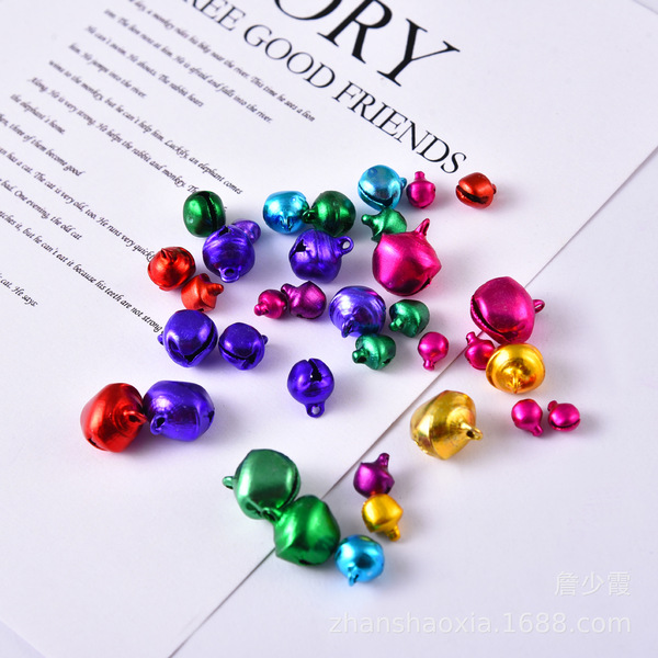 Cross-border diy color bell electroplating 6-14MMDIY bell Christmas…