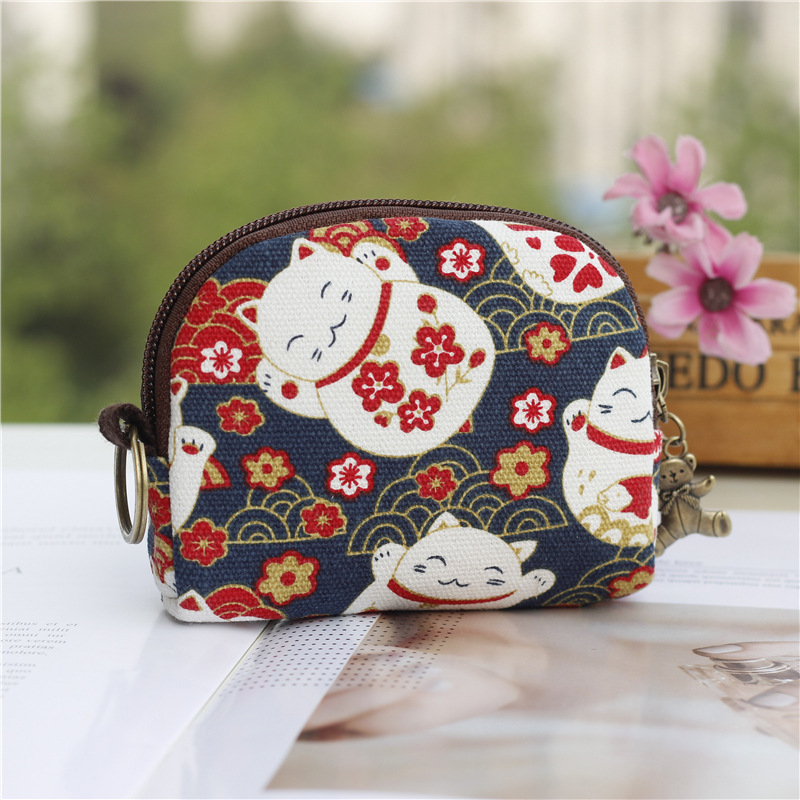 Easy To Sell Key Bag Cute Cartoon Canvas Zero Wallet Coin Bag Men's Card Bag Coin Wallet Bags