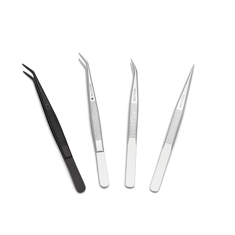 厂家直销TWE-6镜光不锈钢带定位镊子头部带齿夹线多功能工业级