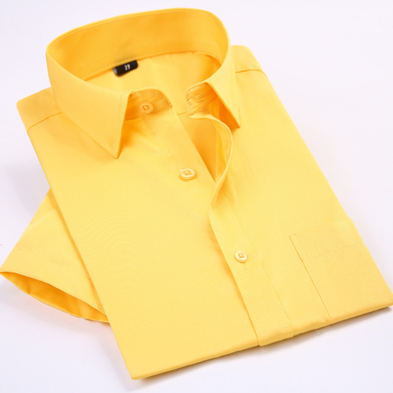 Summer yellow professional shirt for work